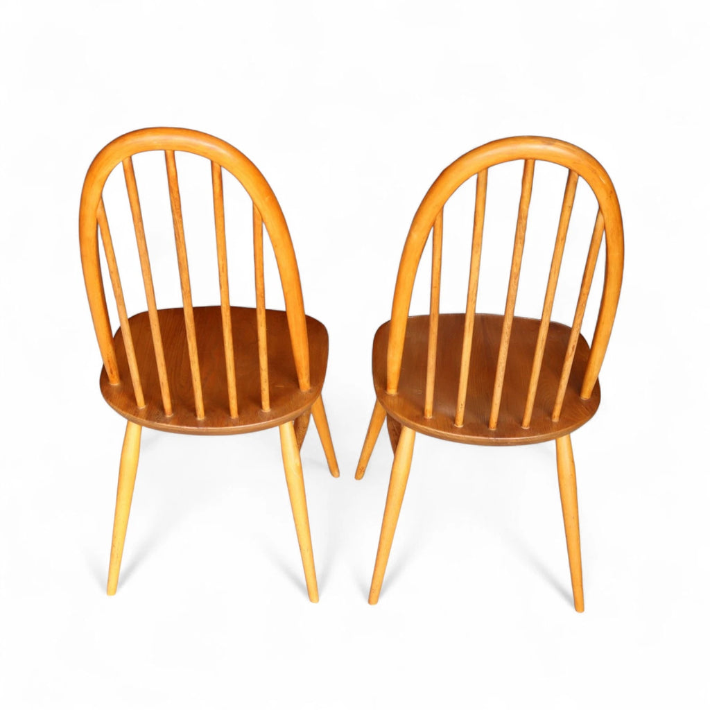 Vintage set of 4 Ercol Blonde Quaker Dining Chairs