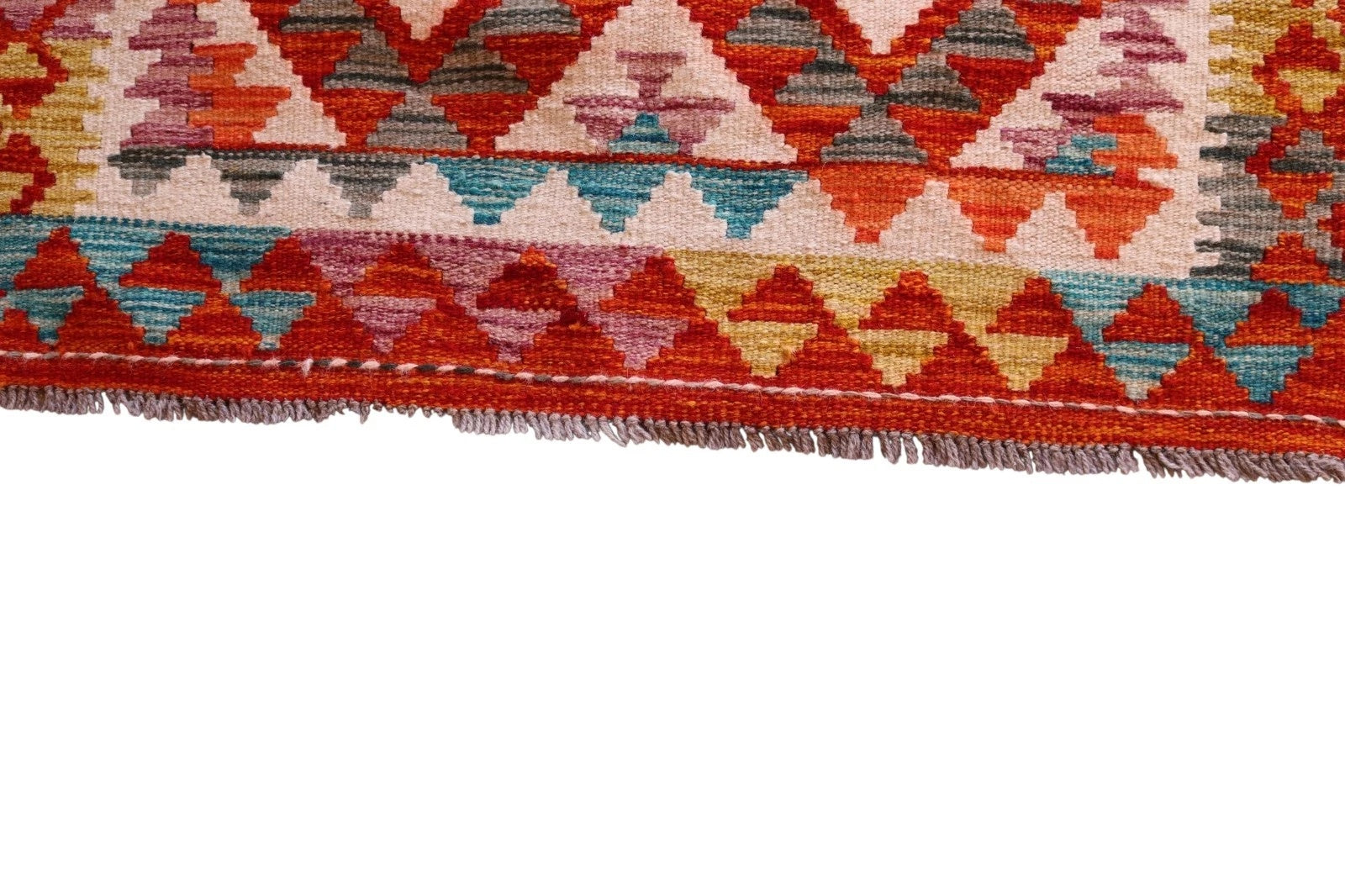 Vintage Afghan Chobi Kilim - Hand-Spun Wool Tribal Rug