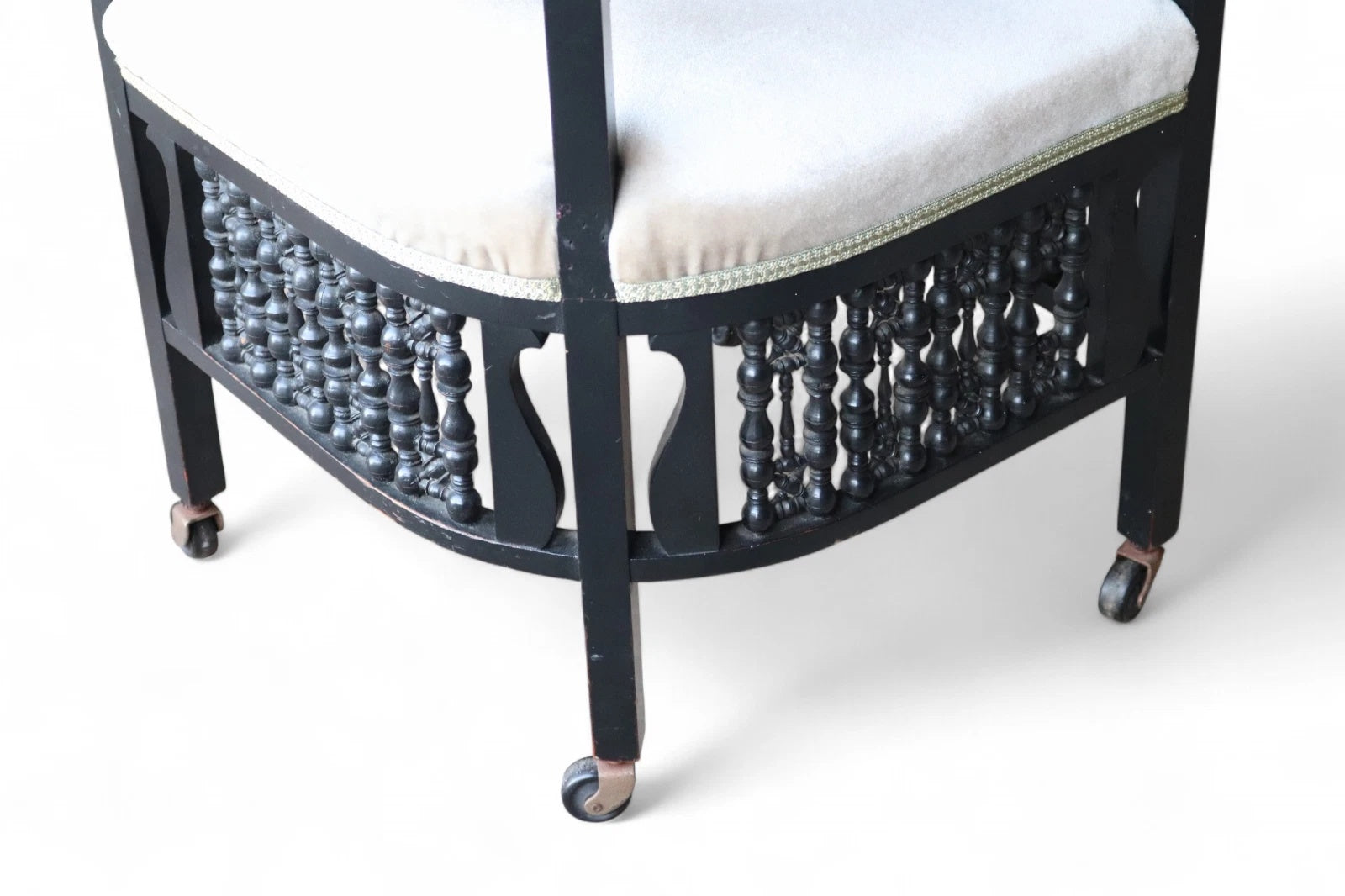 Antique Edwardian Ebonised Corner Chair / Armchair