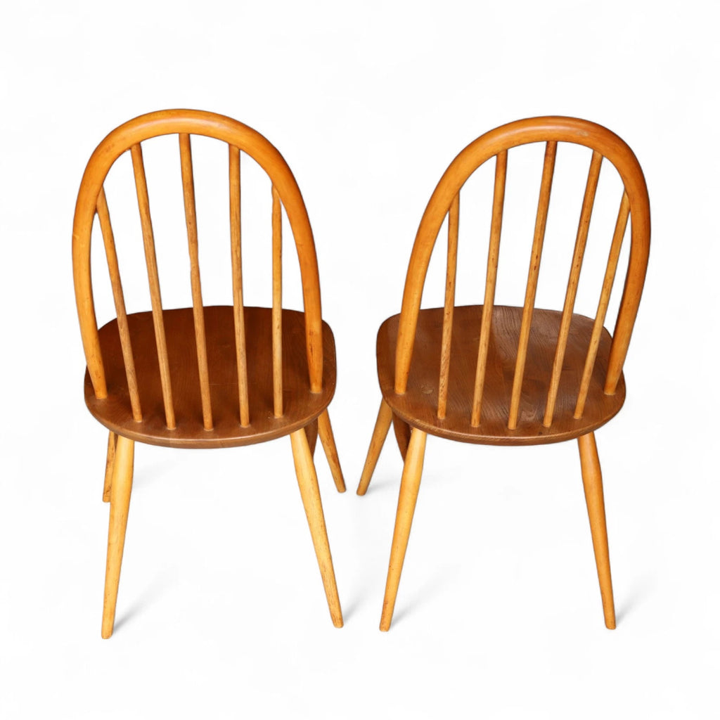 Vintage set of 4 Ercol Blonde Quaker Dining Chairs