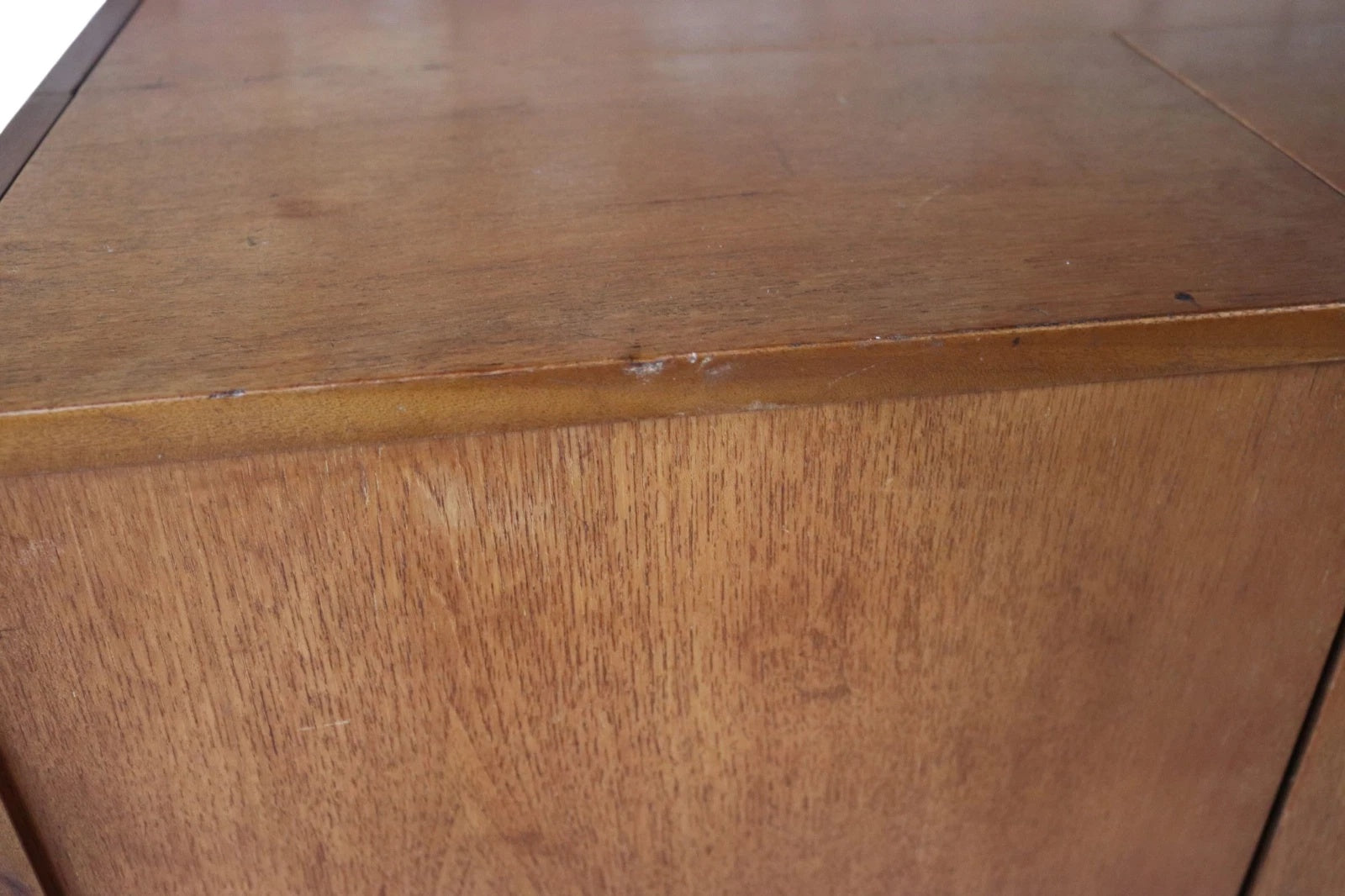 Mid Century Teak Newcraft Home Office Magic Box Style Foldaway Desk Cabinet