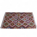 Vintage Chobi Kilim Geometric multi coloured Rug