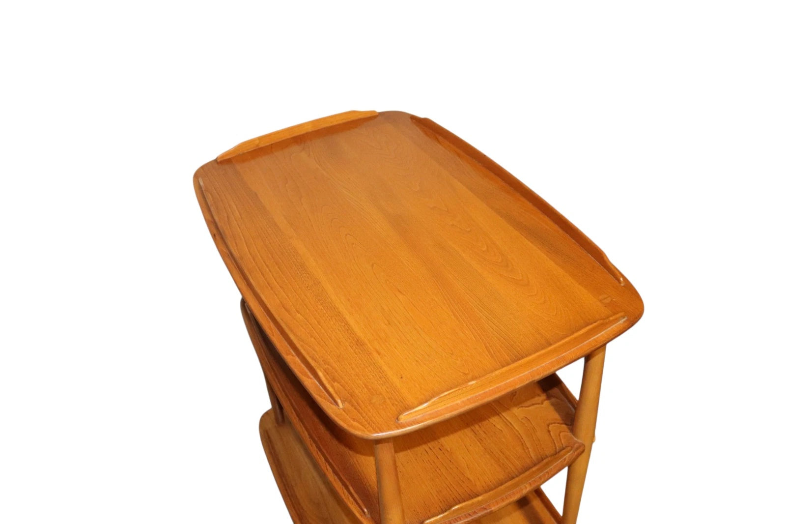 Vintage Ercol Elm & Beech Drinks Trolley 3 Tier Tea / Serving Trolley