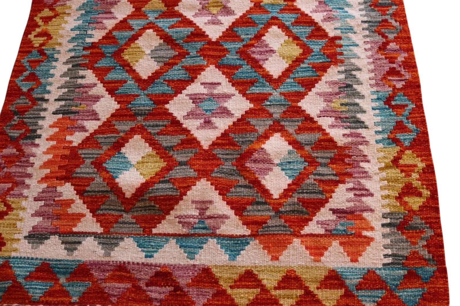 Vintage Afghan Chobi Kilim - Hand-Spun Wool Tribal Rug