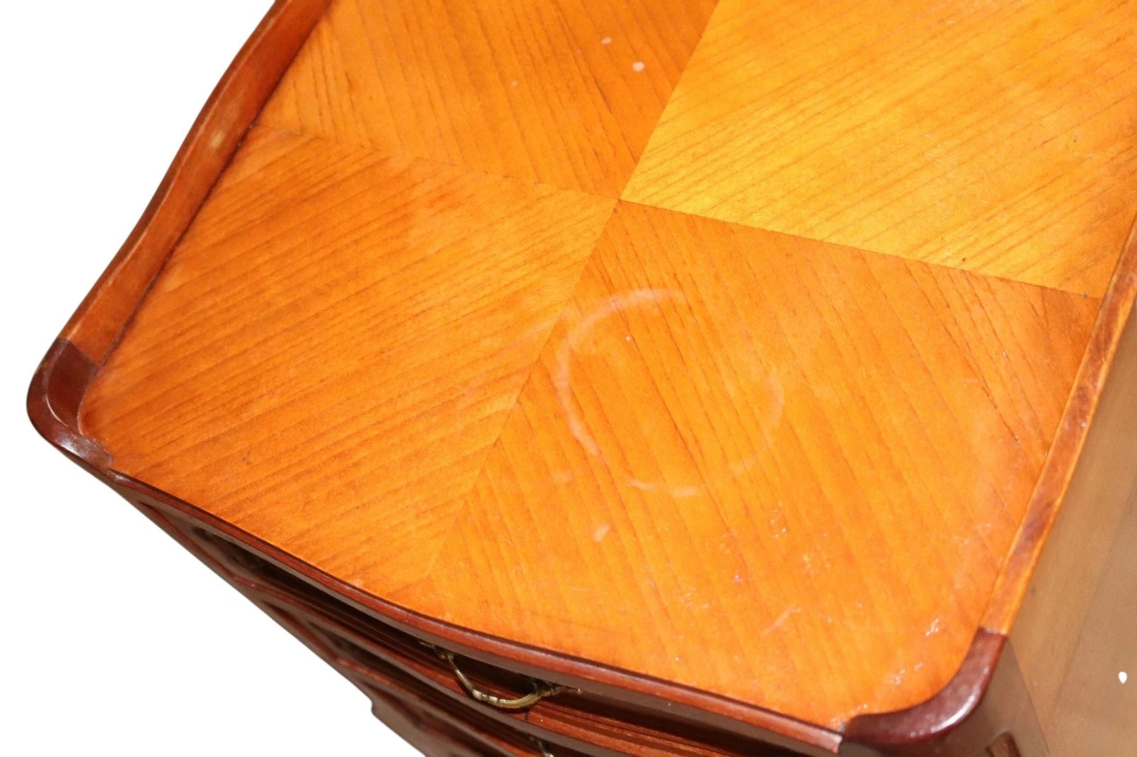 Pair Of Vintage French Walnut Louis XV Style Bedside Chests / Nightstands