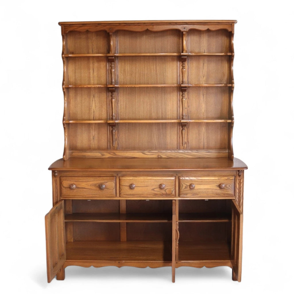 Vintage Ercol Lavenham Dresser Model 962 Elm Golden Dawn High Plate Rack