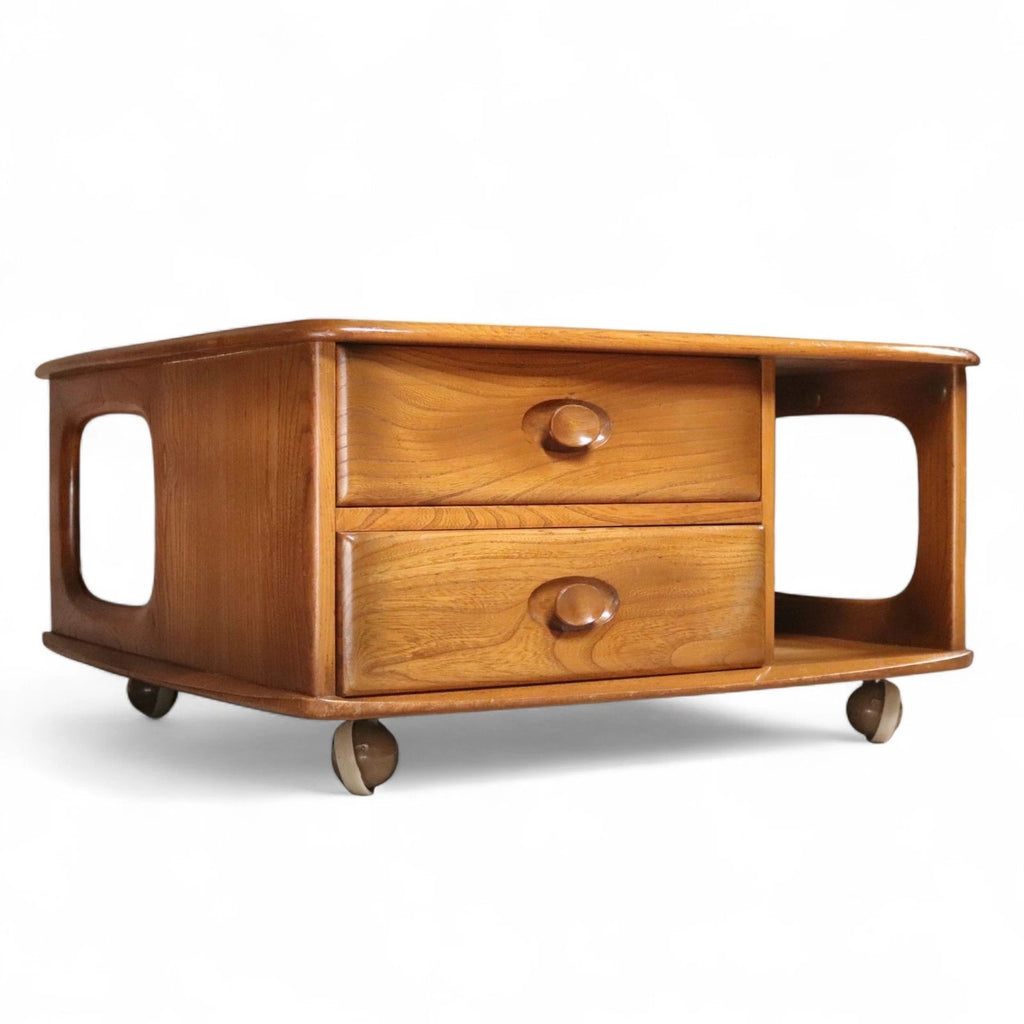Vintage Ercol 'Golden Dawn' Pandora Elm Coffee Table