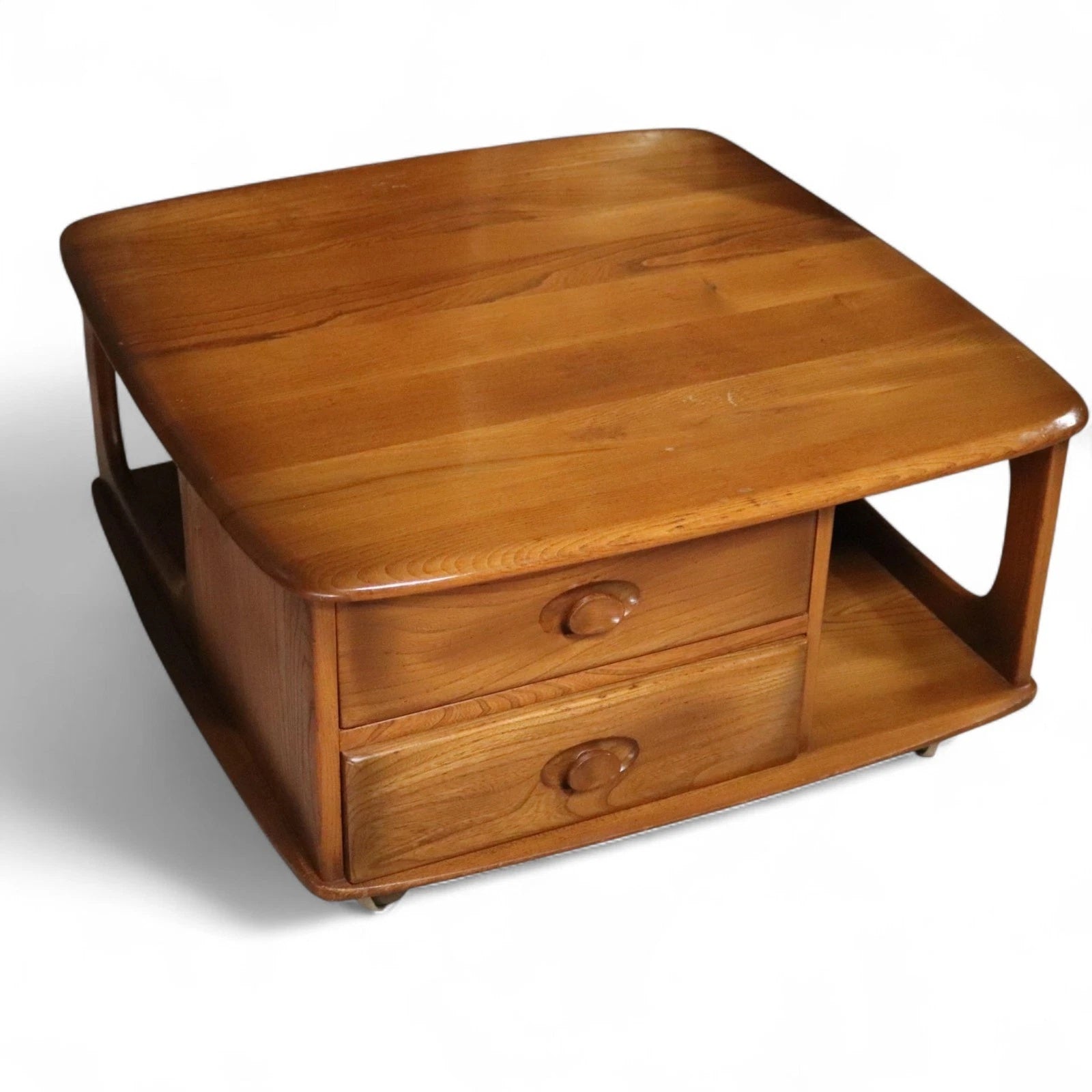 Vintage Ercol 'Golden Dawn' Pandora Elm Coffee Table