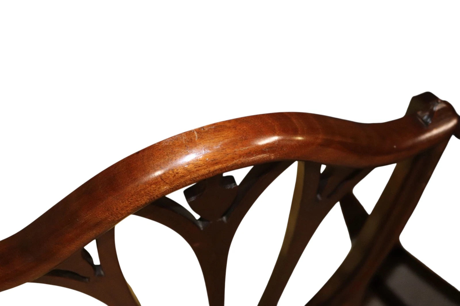 Set of 6 Antique Mahogany Sheraton Style Shield Back Dining Chairs