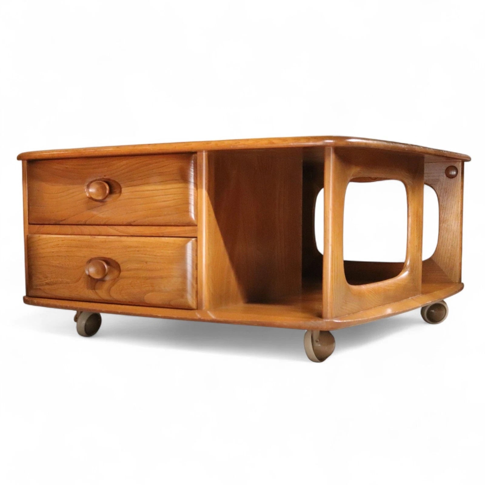 Vintage Ercol 'Golden Dawn' Pandora Elm Coffee Table