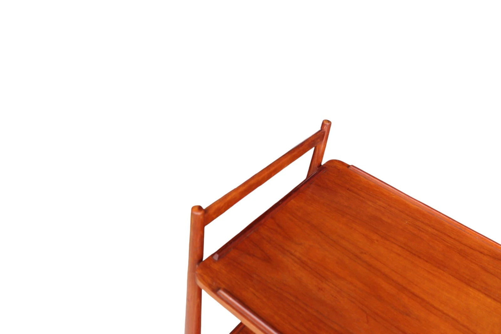 Mid Century White & Newton Teak 2 Tier Serving/Cocktail Trolley