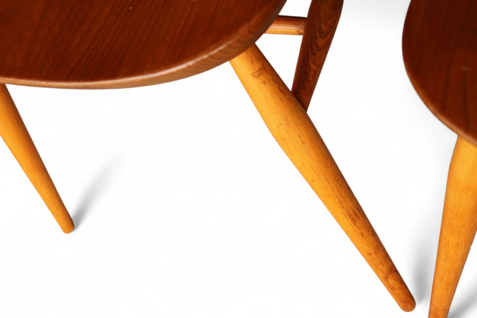 Vintage set of 4 Ercol Blonde Quaker Dining Chairs