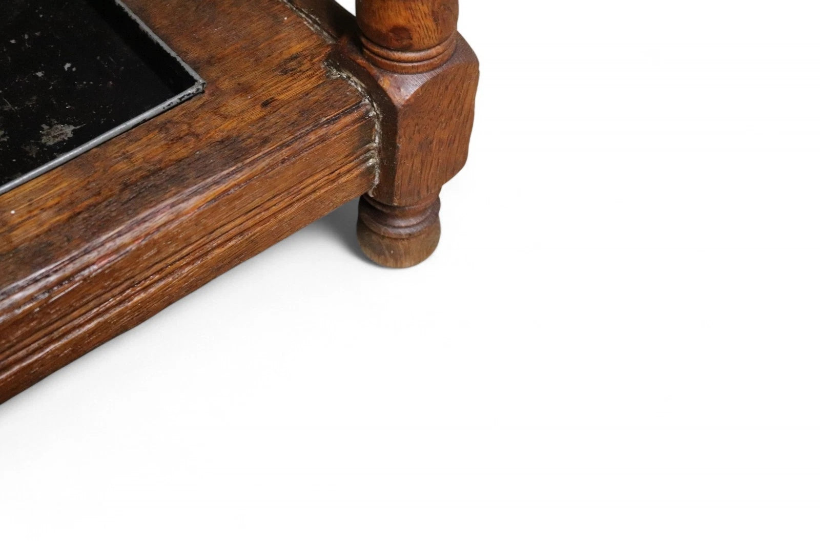 Antique Edwardian Oak Hall Stand Barometer & Mirror - Arts & Crafts Style c.1905