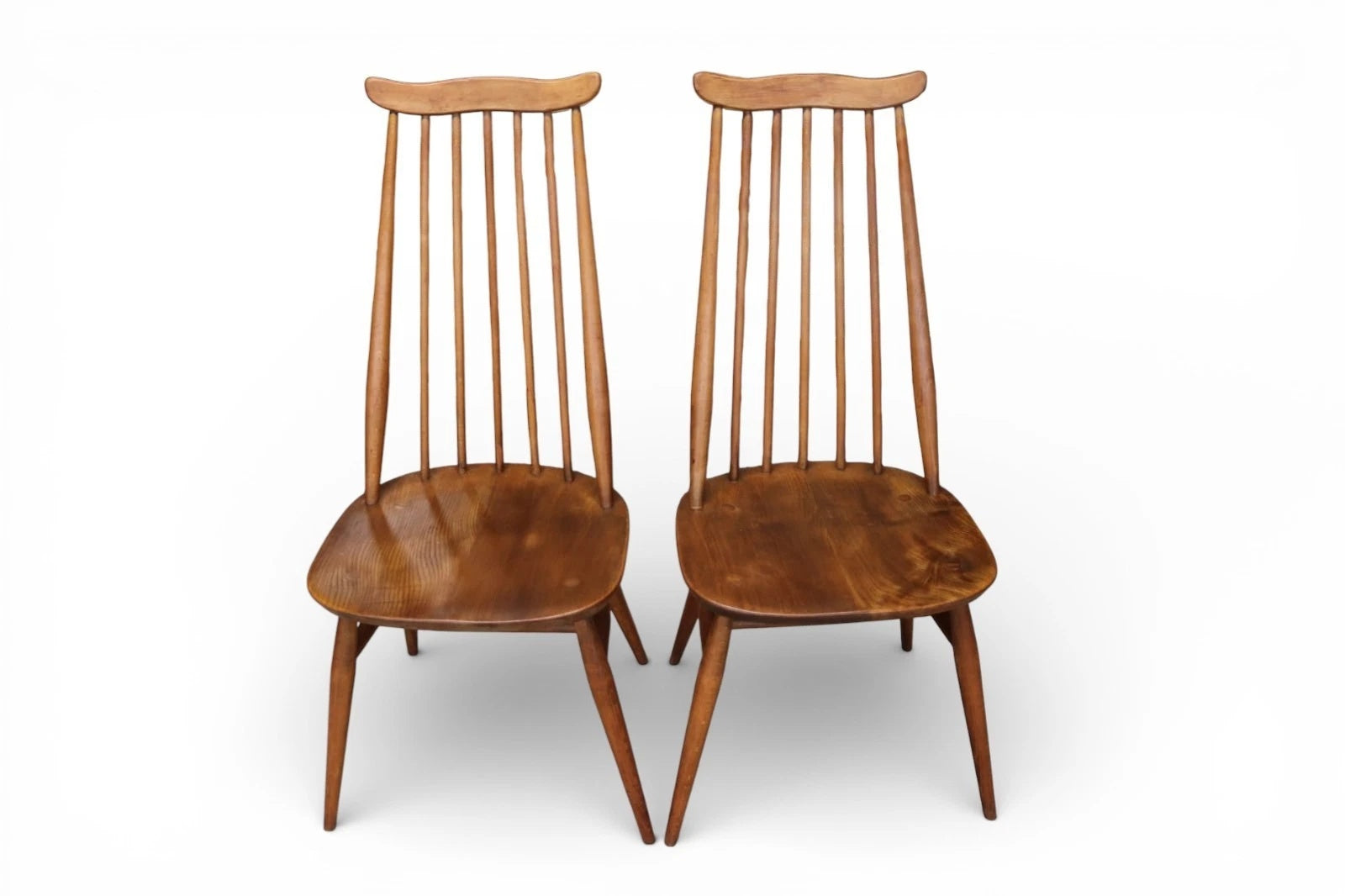 Set Of 4 Mid Century Ercol Goldsmith Dining Chairs - Elm & Beech 1960s