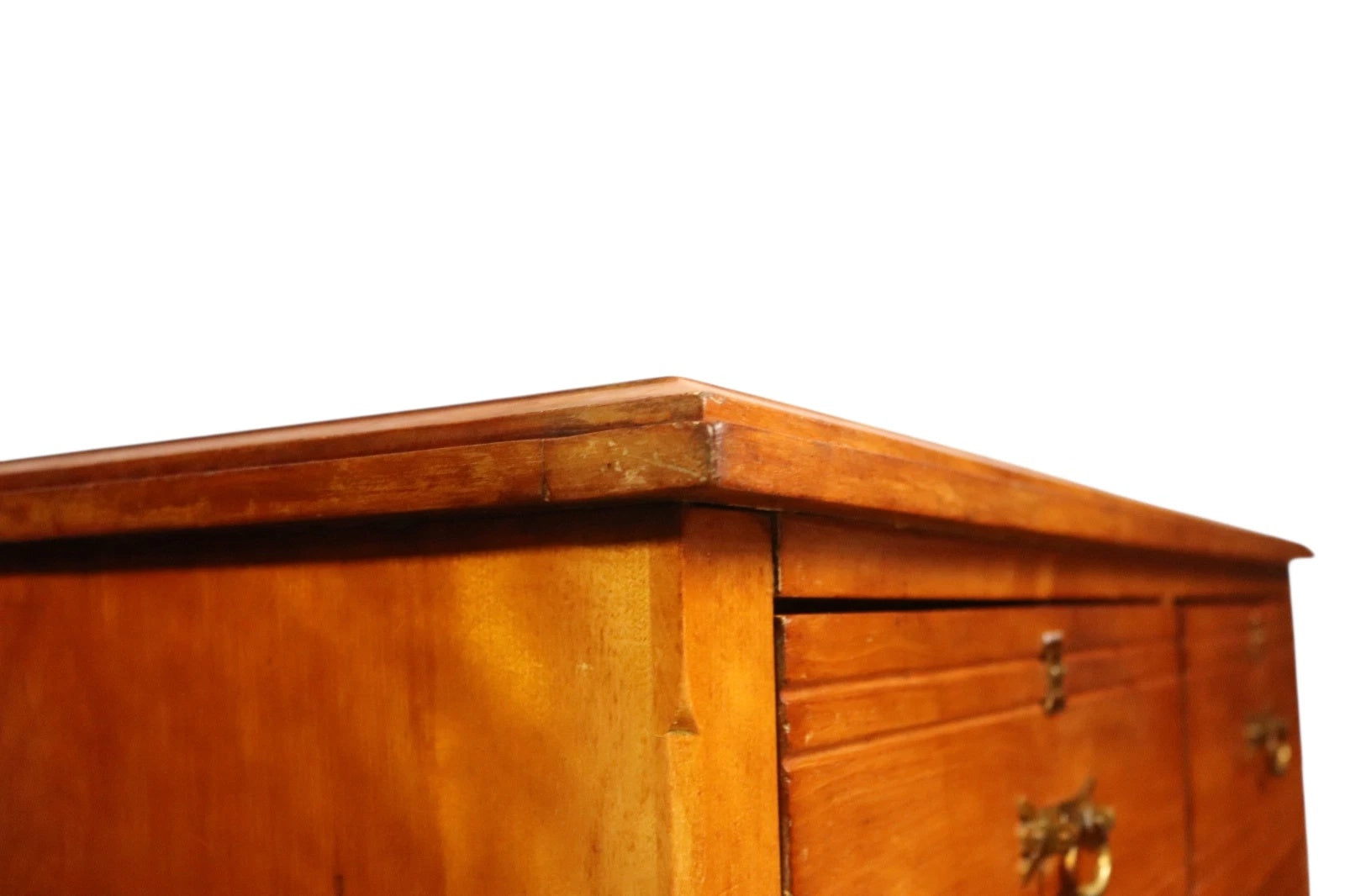 Antique Edwardian Satin Walnut Chest Of Drawers