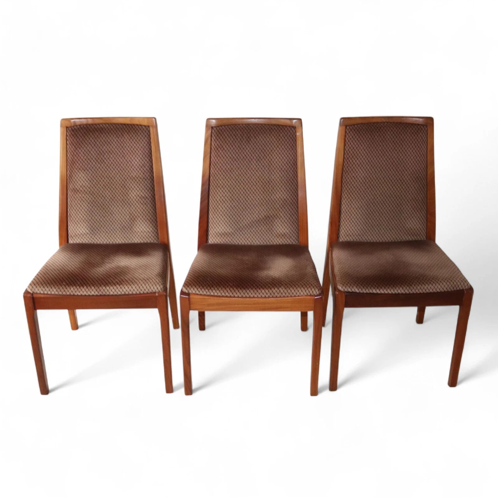 Set of 6 Mid Century Nathan Teak Dining Chairs - Including 2 carvers
