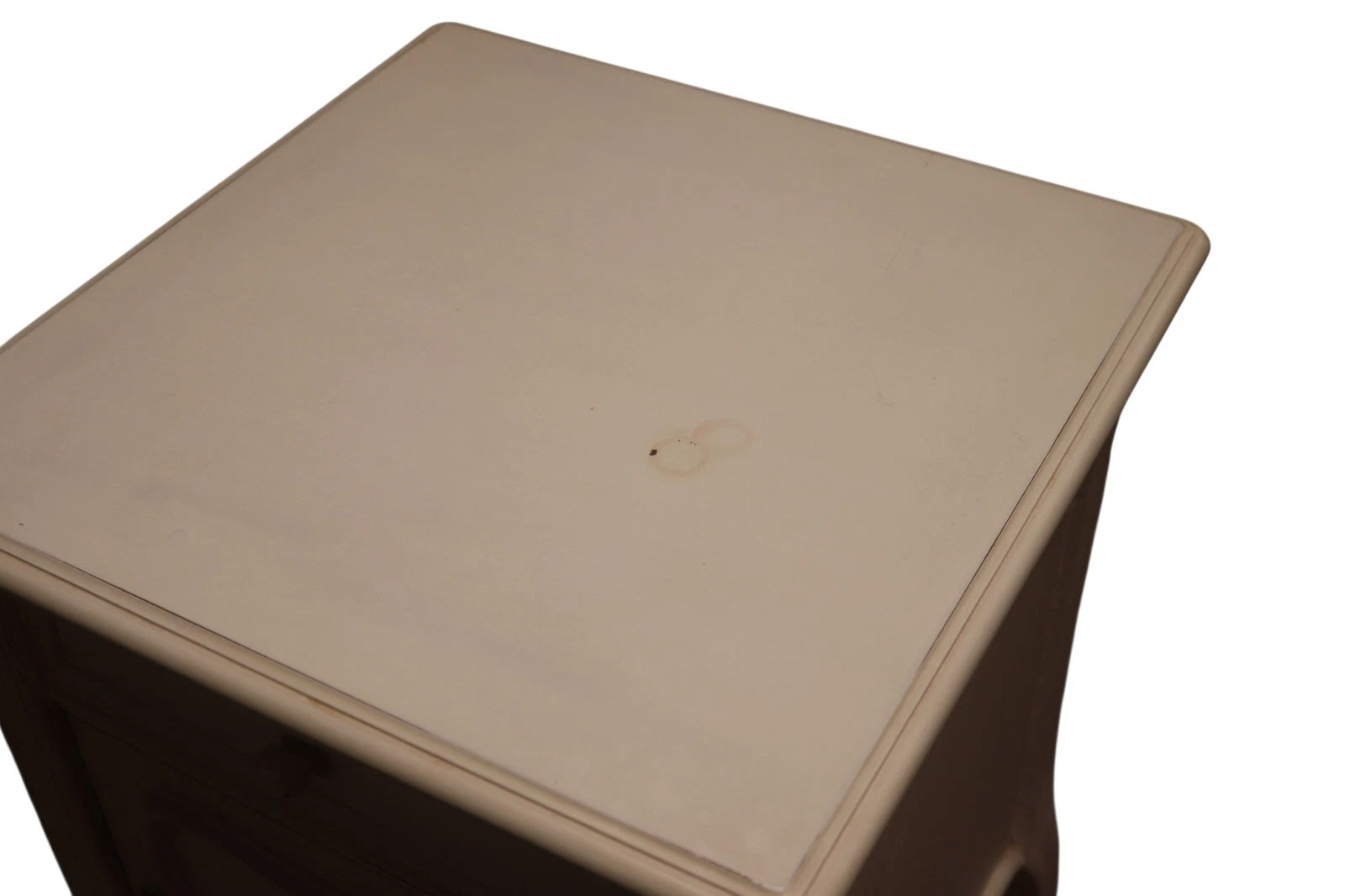 Pair Of Vintage White Painted French Provincial Country Style Bedside Cabinets
