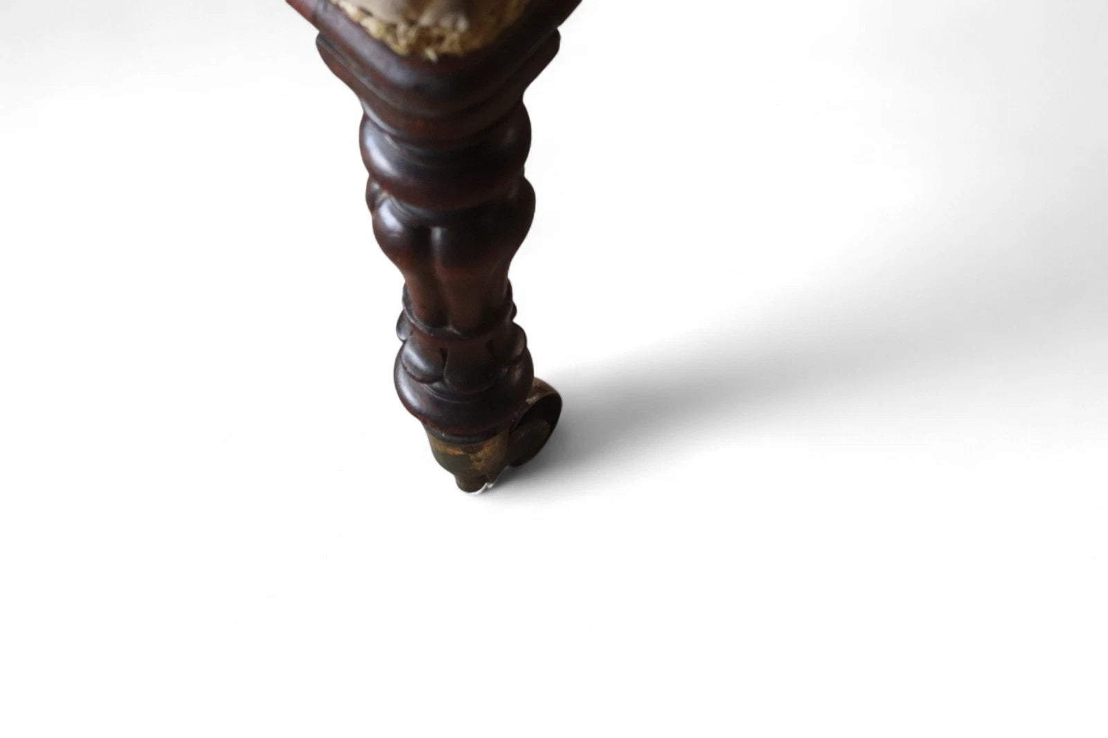 Antique Victorian Scroll Back Armchair  Mahogany Button Back Library Chair 19thC