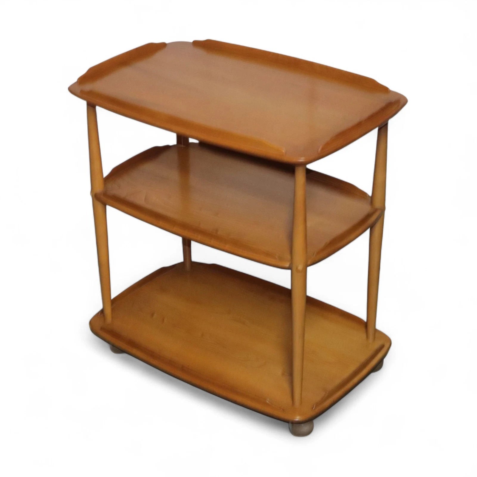 Vintage Ercol Elm & Beech Drinks Trolley 3 Tier Tea / Serving Trolley