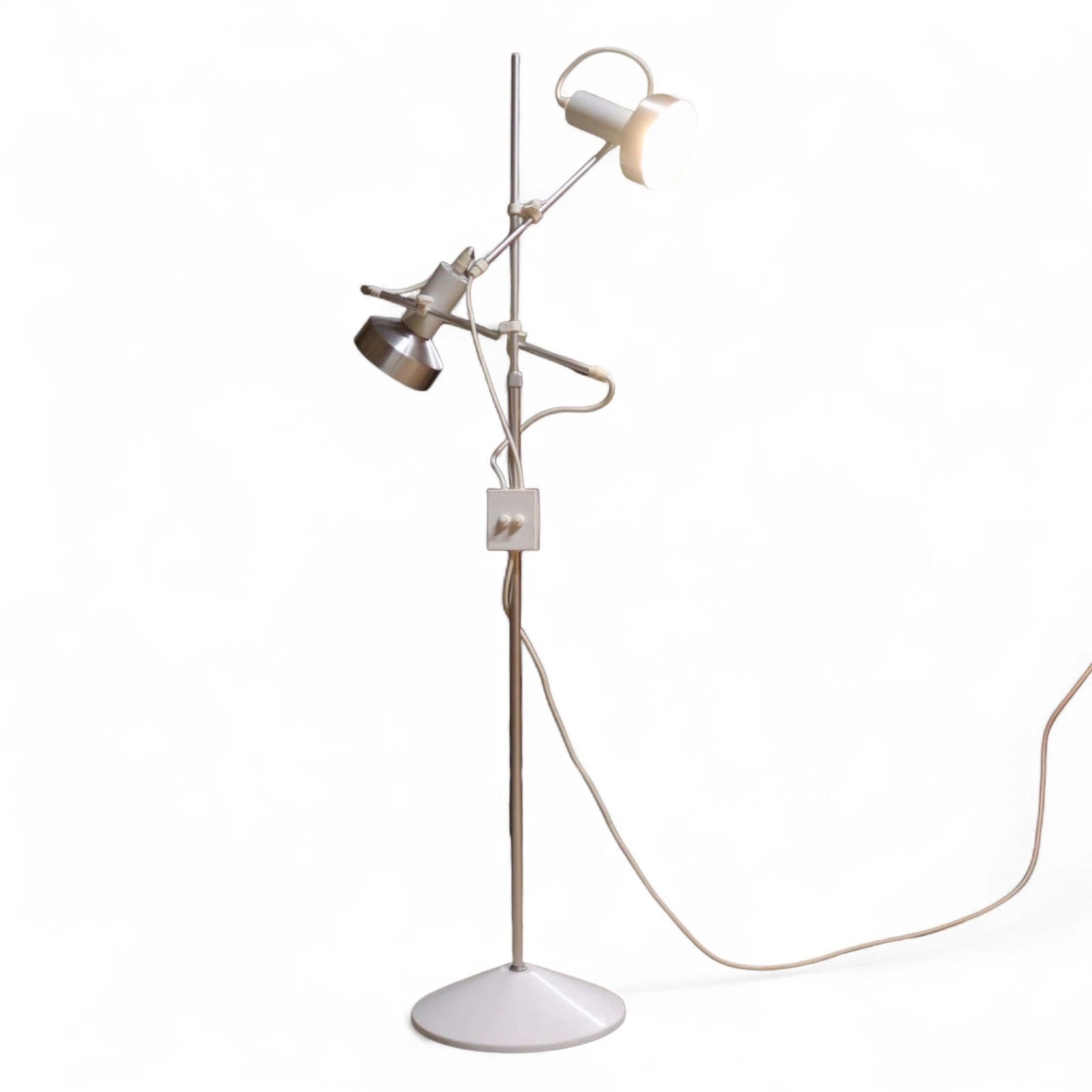 Mid Century Maclamp Style Twin Headed Spot Lamp Retro 1970s Floor Lamp