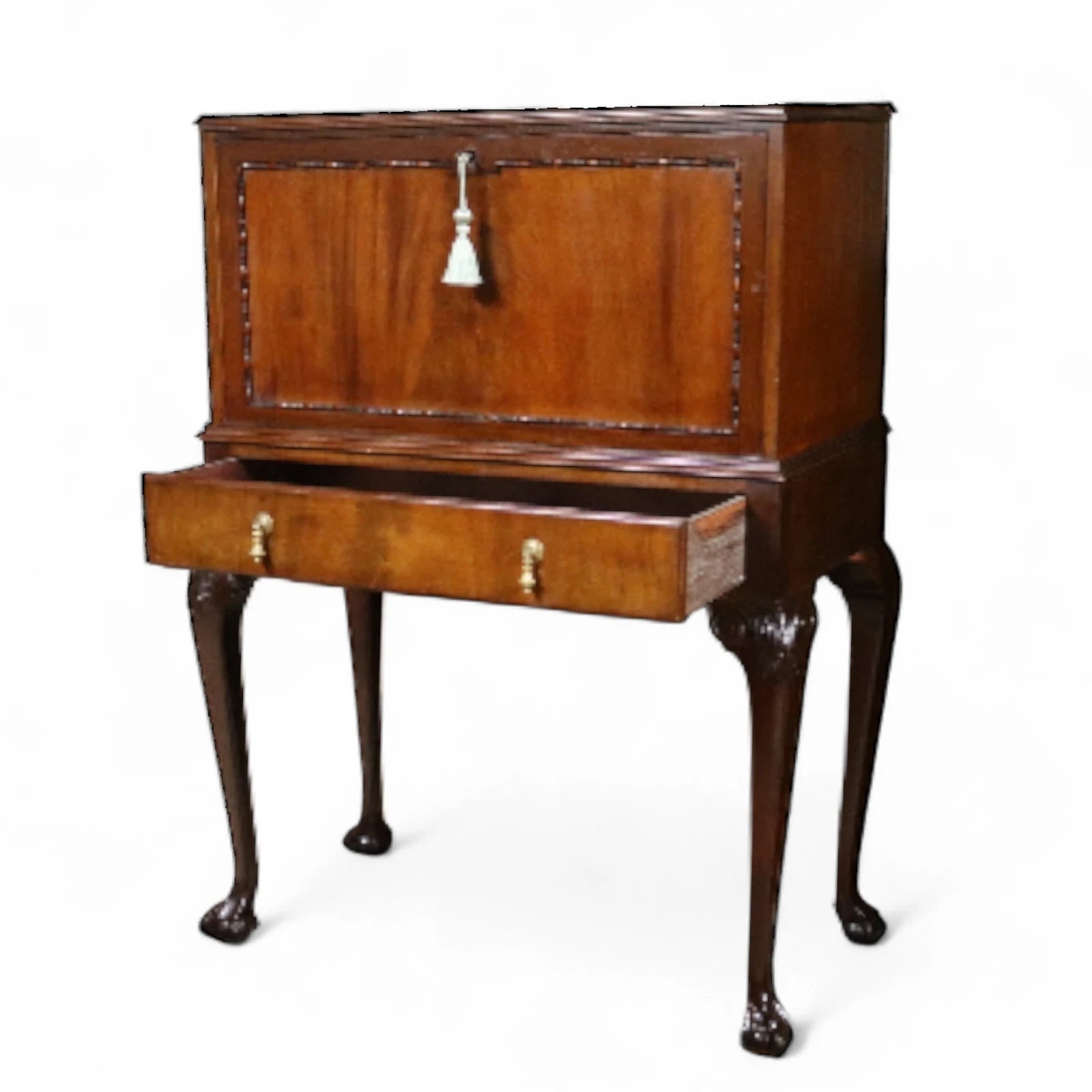 Victorian Antique Mahogany Queen Anne Style Writing Bureau C.1900