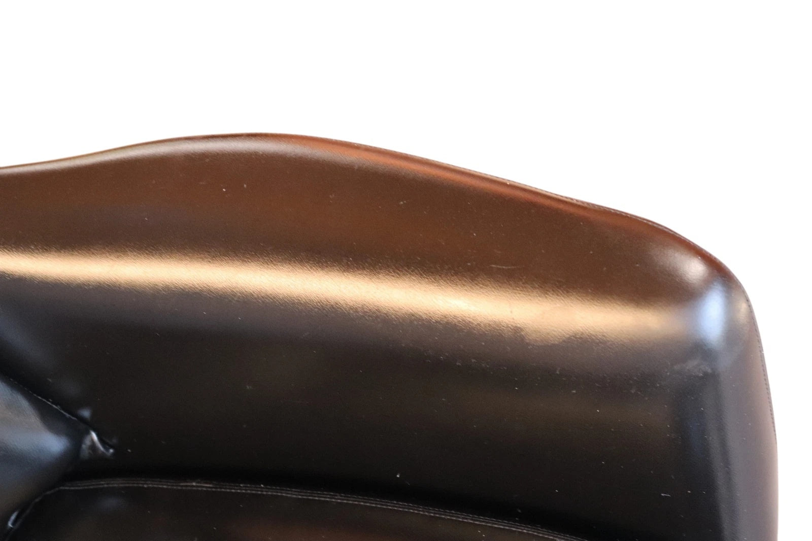 Mid Century Black Faux Leather Egg Chair Swivel Armchair
