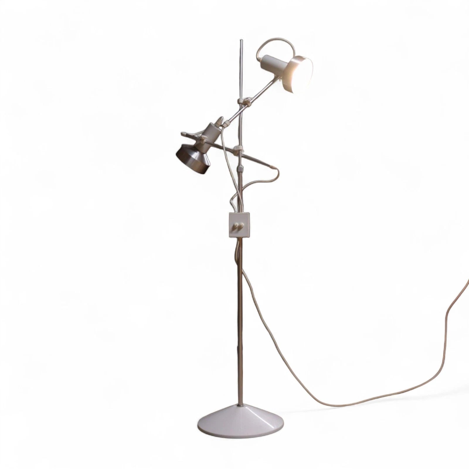 Mid Century Maclamp Style Twin Headed Spot Lamp Retro 1970s Floor Lamp