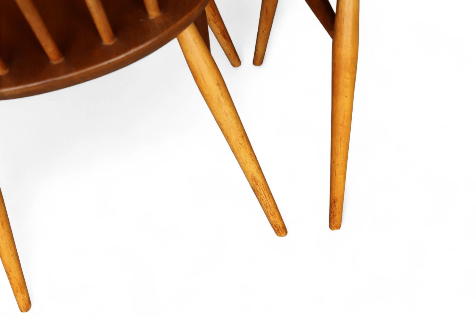 Vintage set of 4 Ercol Blonde Quaker Dining Chairs
