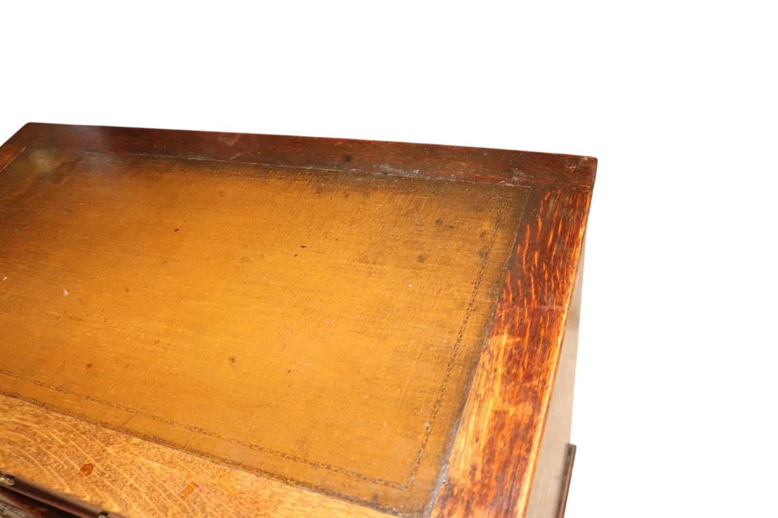 Antique George III Style Oak Small Knee Hole Writing Desk