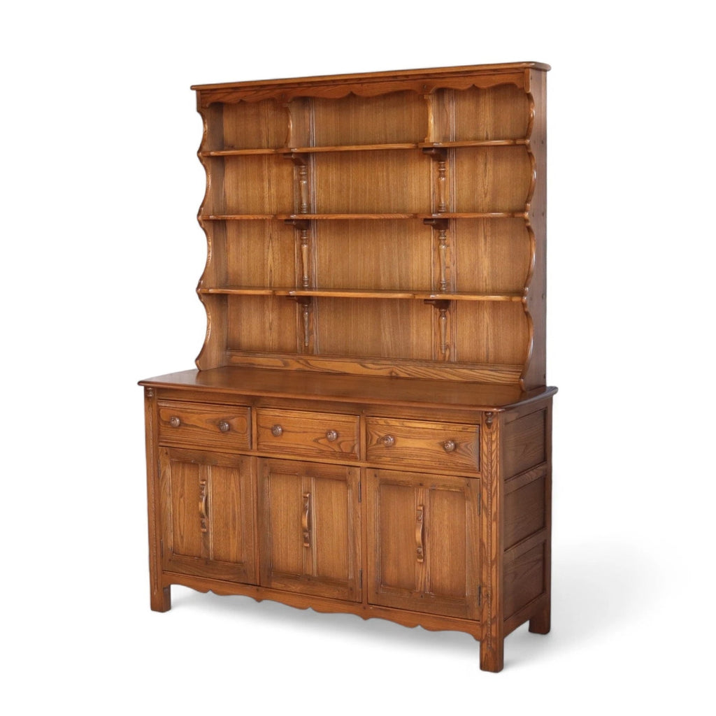 Vintage Ercol Lavenham Dresser Model 962 Elm Golden Dawn High Plate Rack