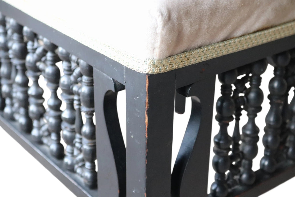 Antique Edwardian Ebonised Corner Chair / Armchair