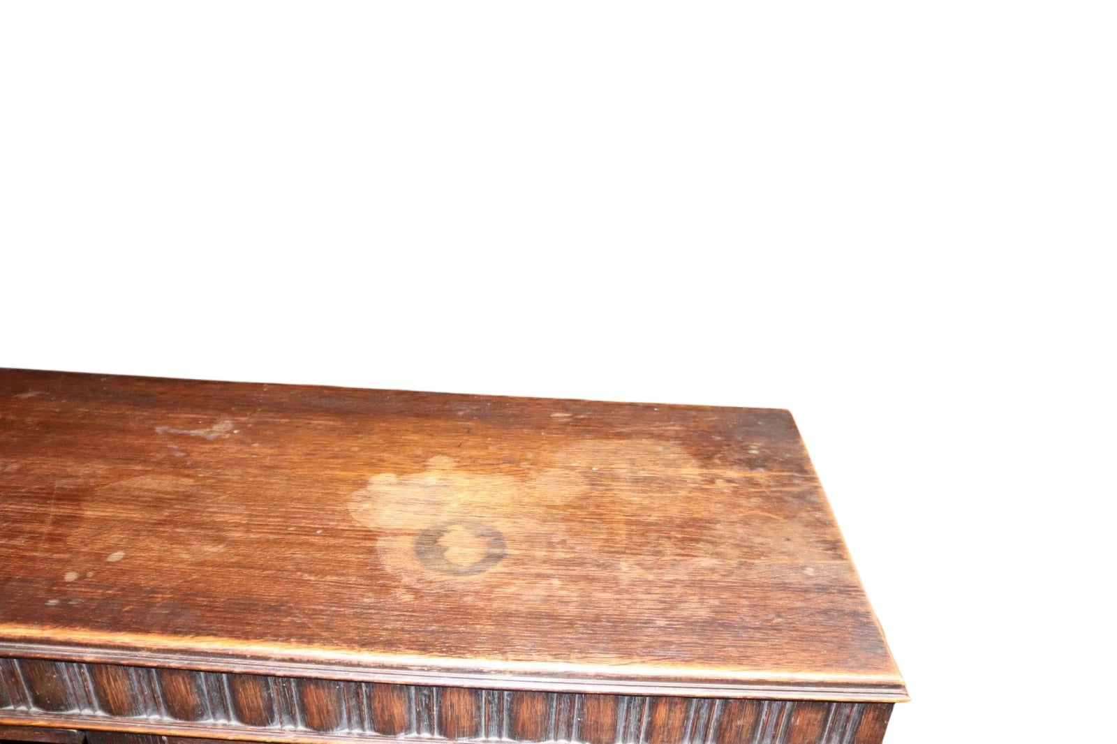 Antique Carolean Revival Oak Double Depth Bookcase Barley Twist Book Shelves