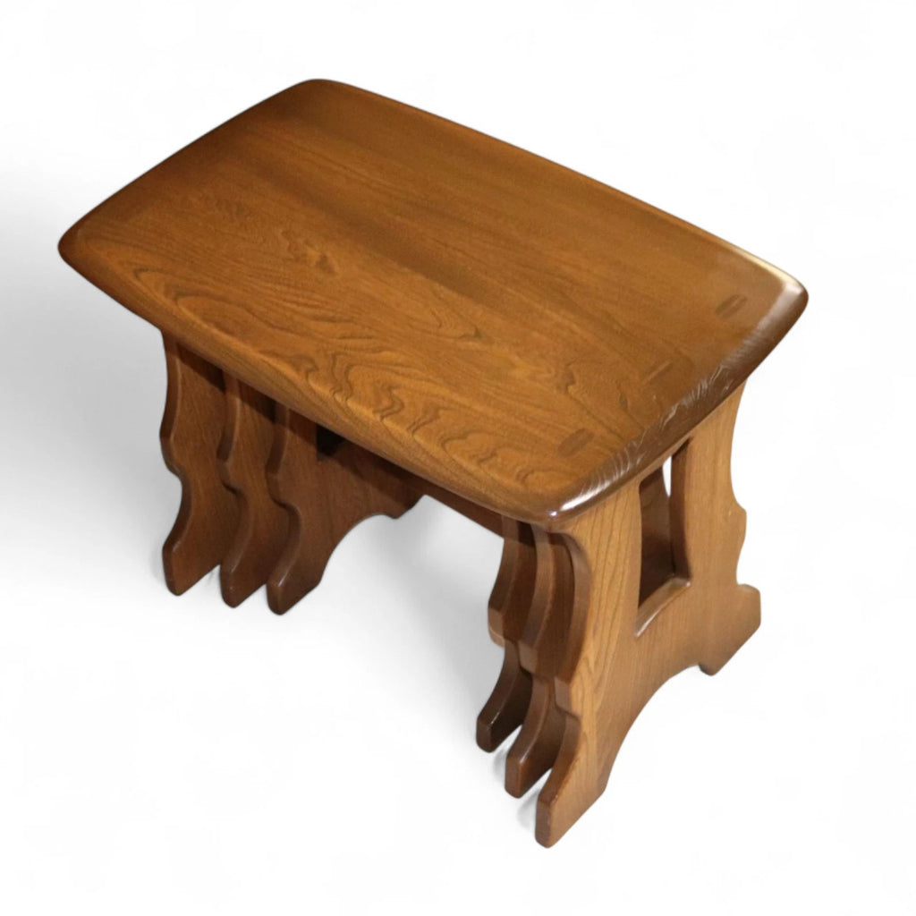 Vintage Ercol 'Golden Dawn' Elm Nest of Tables